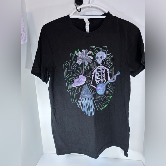 Shakey Graves Merch to Cure What Ails T-Shirt Black Skeleton WM MS Band Tee - Picture 1 of 5